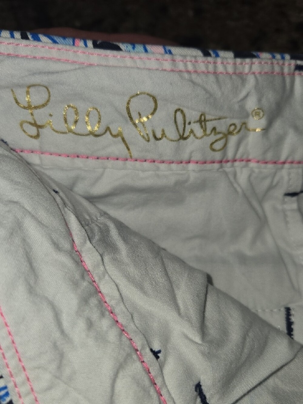 Lilly Pulitzer Men's Beaumont Navy, Light Blue & Pink Sailboat Print Shorts - Picture 2 of 9